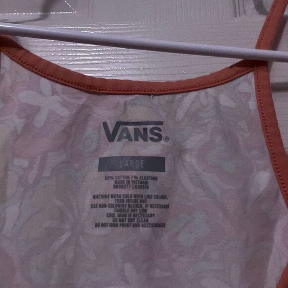 Vans Large Floral Halter Neck Tank Top Athletic Wear - Picture 4 of 5